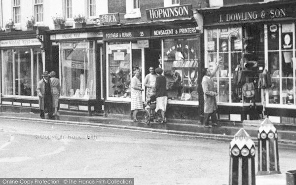 Photo of Kington, High Street, Shops c.1956