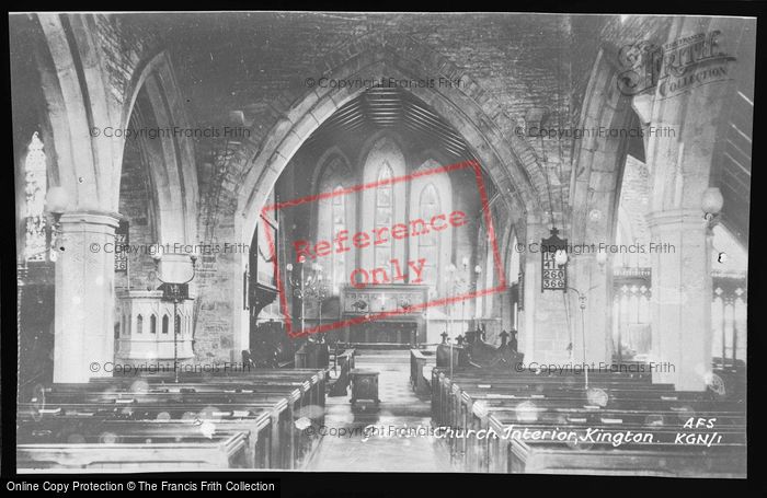 Photo of Kington, Parish Church Interior c.1950
