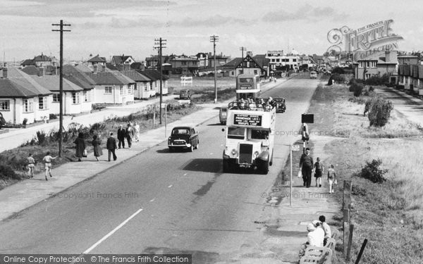 Photo of Kinmel Bay, Open Topped Bus, Foryd Road c.1955