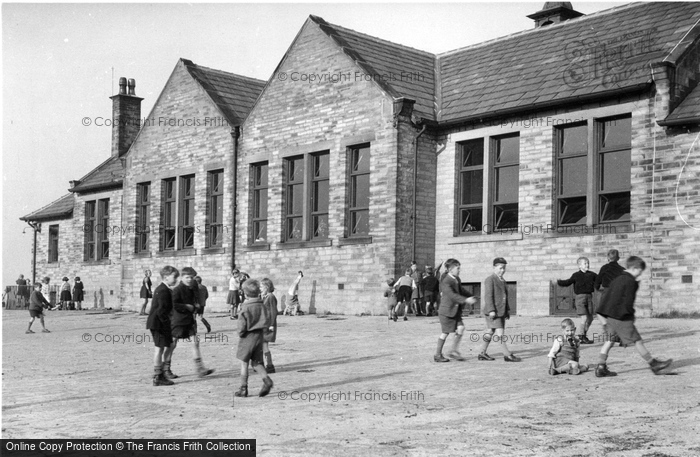 Photo of Kirkburton, Children In Playground, Church Of England School c.1940