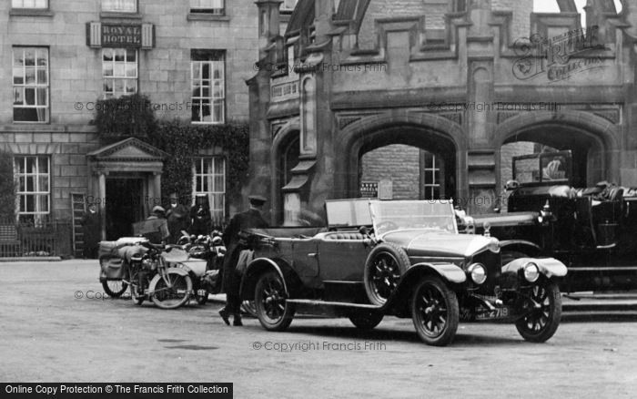 Photo of Kirkby Lonsdale, Chauffeur And Car, Market Square 1924