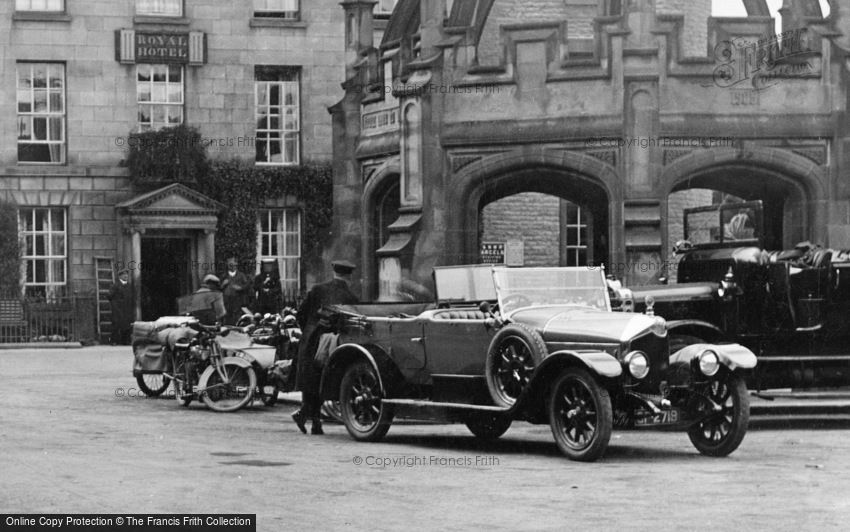 Kirkby Lonsdale, Chauffeur and Car, Market Square 1924