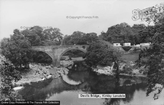 Photo of Kirkby Lonsdale, Devils Bridge c.1960
