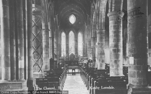 Photo of Kirkby Lonsdale, The Chancel Of St Mary's Church c.1931