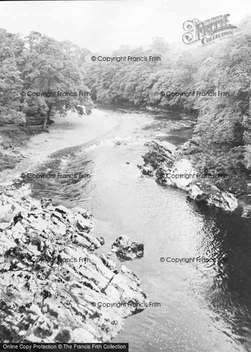 Photo of Kirkby Lonsdale, The River From Devil's Bridge c.1955