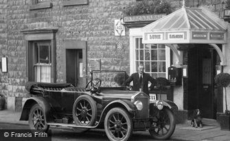 Kirkby Lonsdale, Wolseley Car outside the Waverley Café 1926