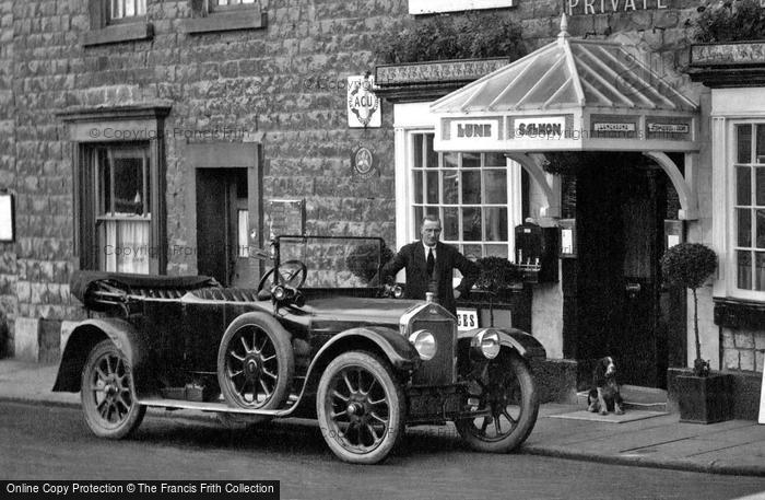 Photo of Kirkby Lonsdale, Wolseley Car Outside The Waverley Café 1926