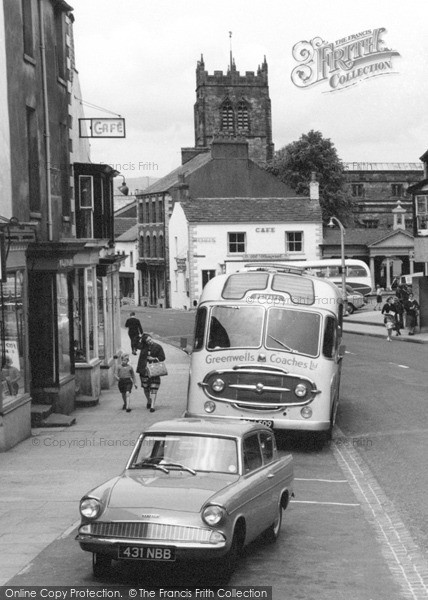 Photo of Kirkby Stephen, A Car And Bus, Market Street 1961