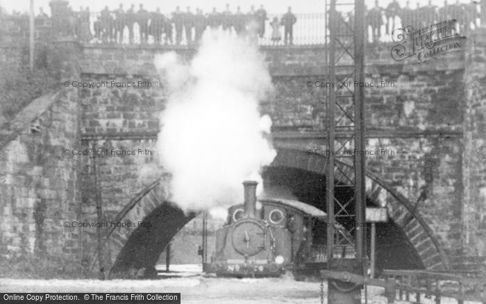 Photo of Kirkintilloch, Aqueduct, Steam Train And The River Luggie In Flood c.1900