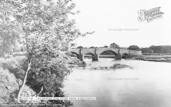 Photo of Kirkoswald, The Bridge And River Eden c.1965