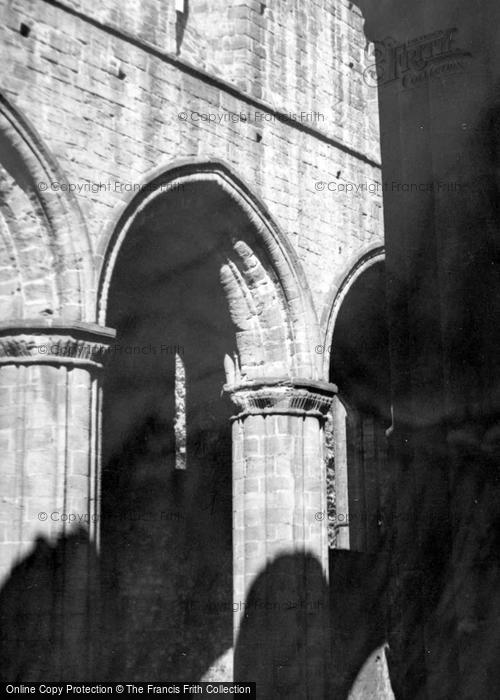 Photo of Kirkstall Abbey, Arches And Shadows 1959