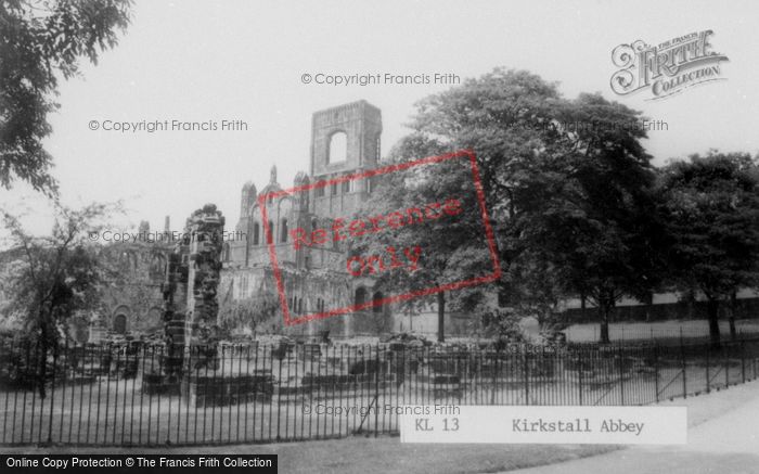 Photo of Kirkstall Abbey, c.1955