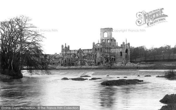 Photo of Kirkstall Abbey, From The River 1891