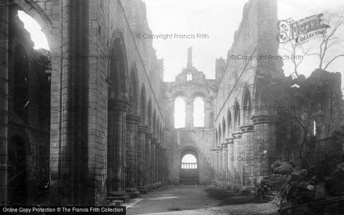 Photo of Kirkstall Abbey, Nave West 1891
