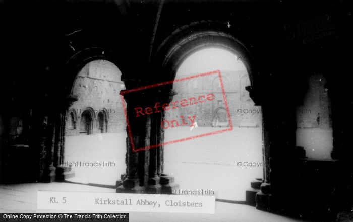 Photo of Kirkstall Abbey, The Cloisters c.1955