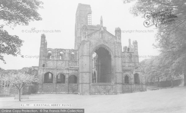 Photo of Kirkstall Abbey, The Ruins c.1955