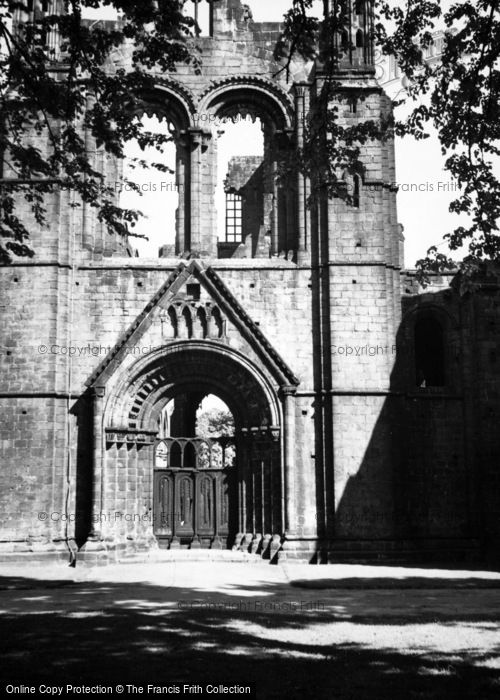 Photo of Kirkstall Abbey, The West Front 1959