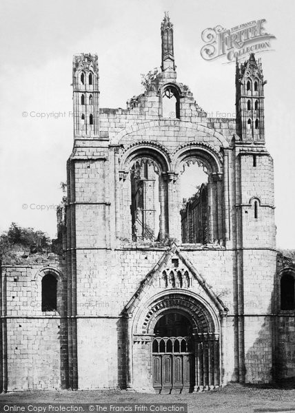 Photo of Kirkstall Abbey, The Western Facade c.1861