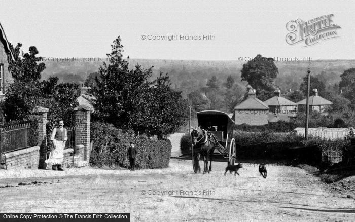 Photo of Knaphill, Horsedrawn Deliveries, Anchor Hill c.1886