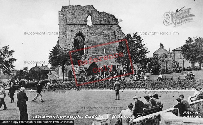 Photo of Knaresborough, Castle And Bowling Green c.1955