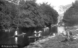 Punting On The River Nidd 1921, Knaresborough