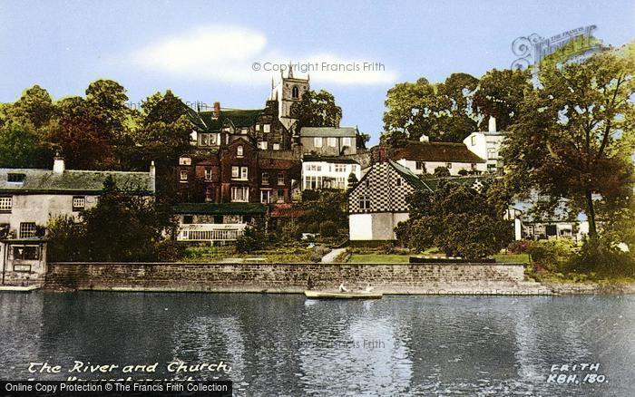 Photo of Knaresborough, River Nidd And St John's Church c.1965