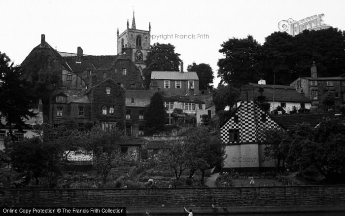 Photo of Knaresborough, St John The Baptist's Church From The River c.1952
