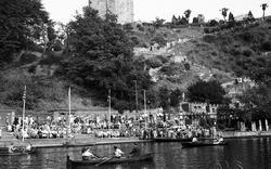The Castle From The River Nidd c.1952, Knaresborough