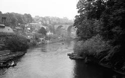 The River Nidd And Viaduct 1952, Knaresborough