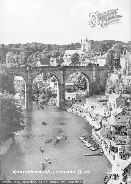 Photo of Knaresborough, Town And River c.1950