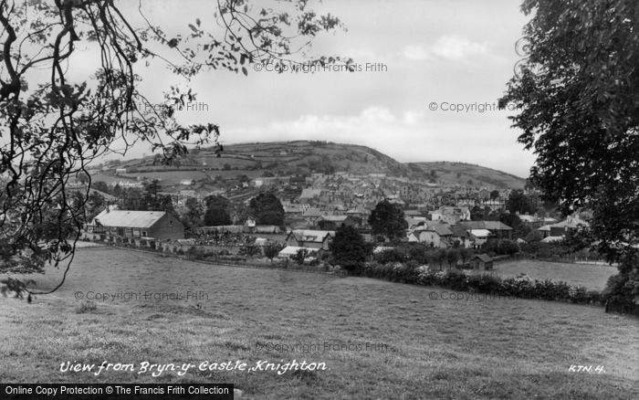 Photo of Knighton, View From Bryn Y Castel c.1955