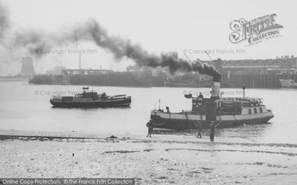 Photo of Knott End On Sea, Fishing Near The Ferry c.1955