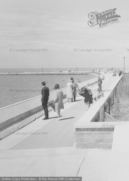 Photo of Knott End On Sea, Windswept On The Promenade c.1960