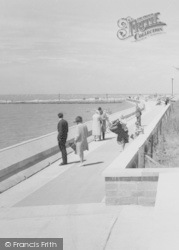 Windswept On The Promenade c.1960, Knott End-on-Sea