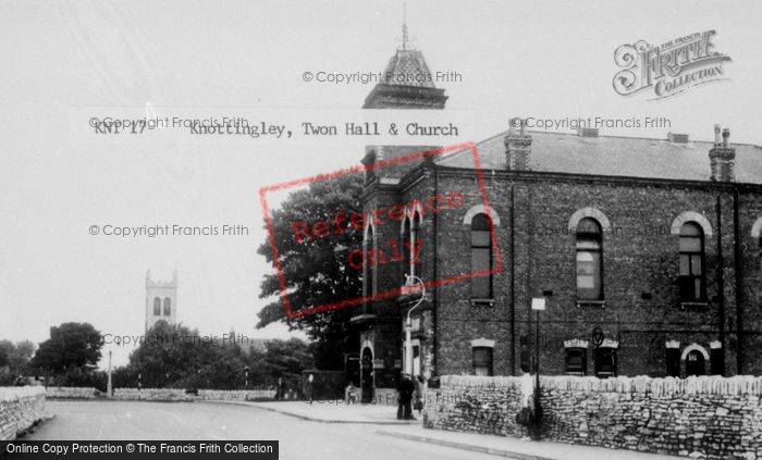 Photo of Knottingley, The Town Hall And Church c.1955