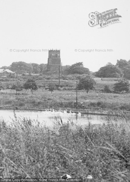 Photo of Knutsford, St Cross Church, From The Moor c.1955