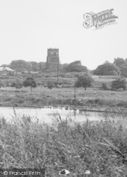 St Cross Church, From The Moor c.1955, Knutsford