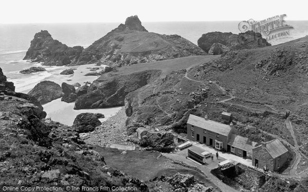 Photo of Kynance Cove, Showing Bishop And Gull Rock 1927