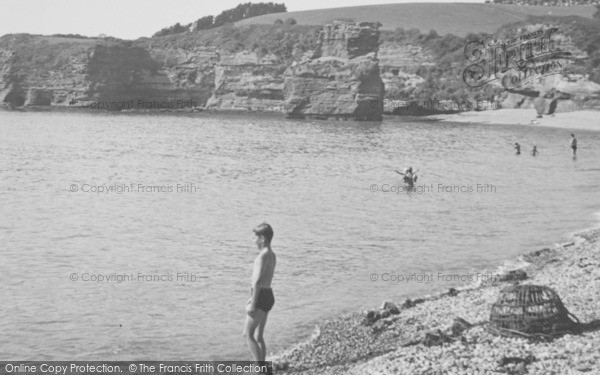 Photo of Ladram Bay, c.1955