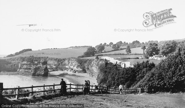 Photo of Ladram Bay, c.1955