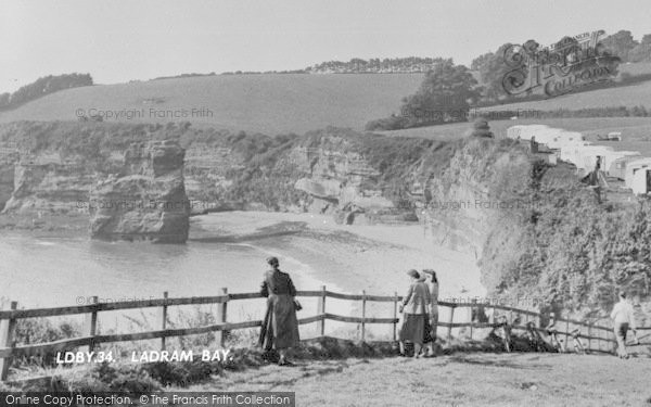 Photo of Ladram Bay, c.1955