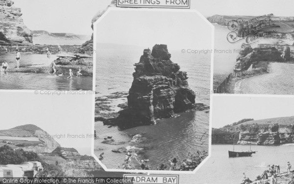 Photo of Ladram Bay, Composite c.1955