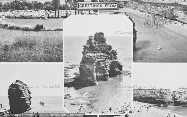 Photo of Ladram Bay, Composite c.1960