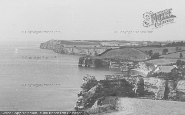 Photo of Ladram Bay, From High Peak c.1955