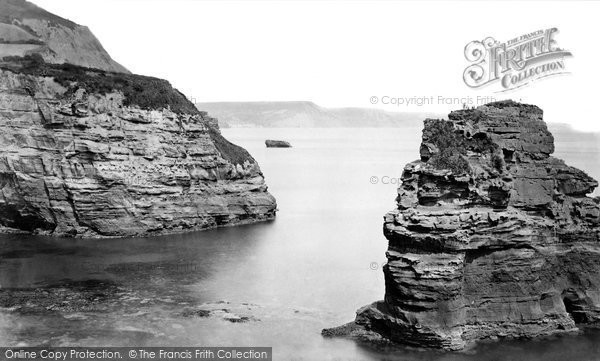 Photo of Ladram Bay, King William Rock c.1874