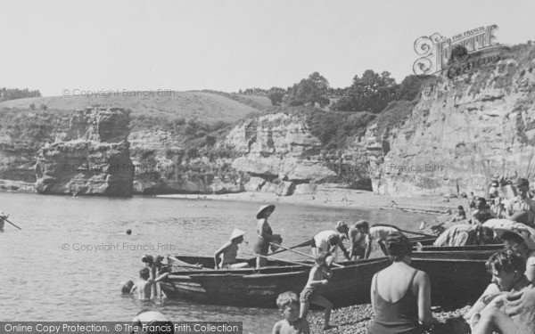 Photo of Ladram Bay, On The Beach c.1955