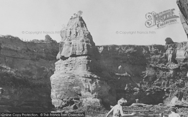 Photo of Ladram Bay, On The Rocks c.1955
