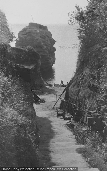 Photo of Ladram Bay, Road To The Beach c.1955