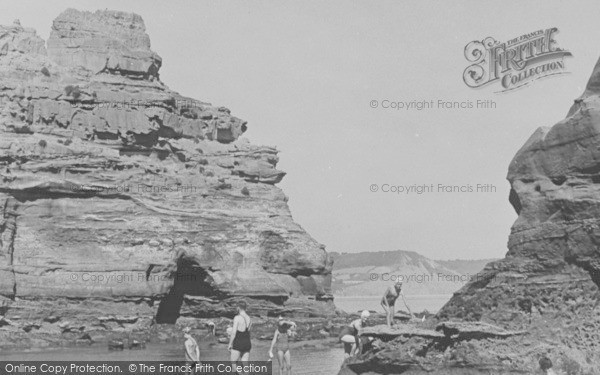 Photo of Ladram Bay, Rocks And Pools c.1955