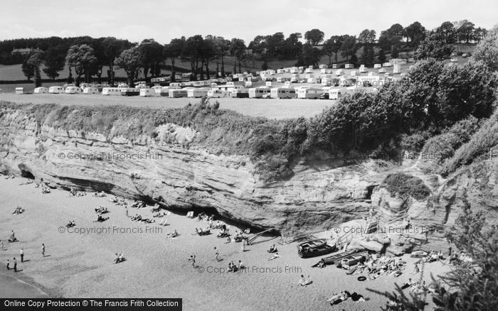 Photo of Ladram Bay, The Beach And Caravan Site c.1960